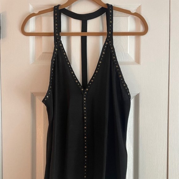 BCBG MAXAZRIA Black Strappy Backless Top - Picture 2 of 9